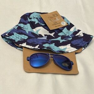Shark Sunhat & Sunglasses Set Blue Infant